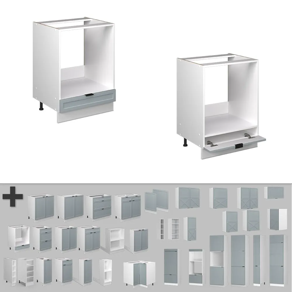 Vicco Mobile per forno da incasso Fame-Line, Blu-grigio chiaro, 60 cm - immagine 5
