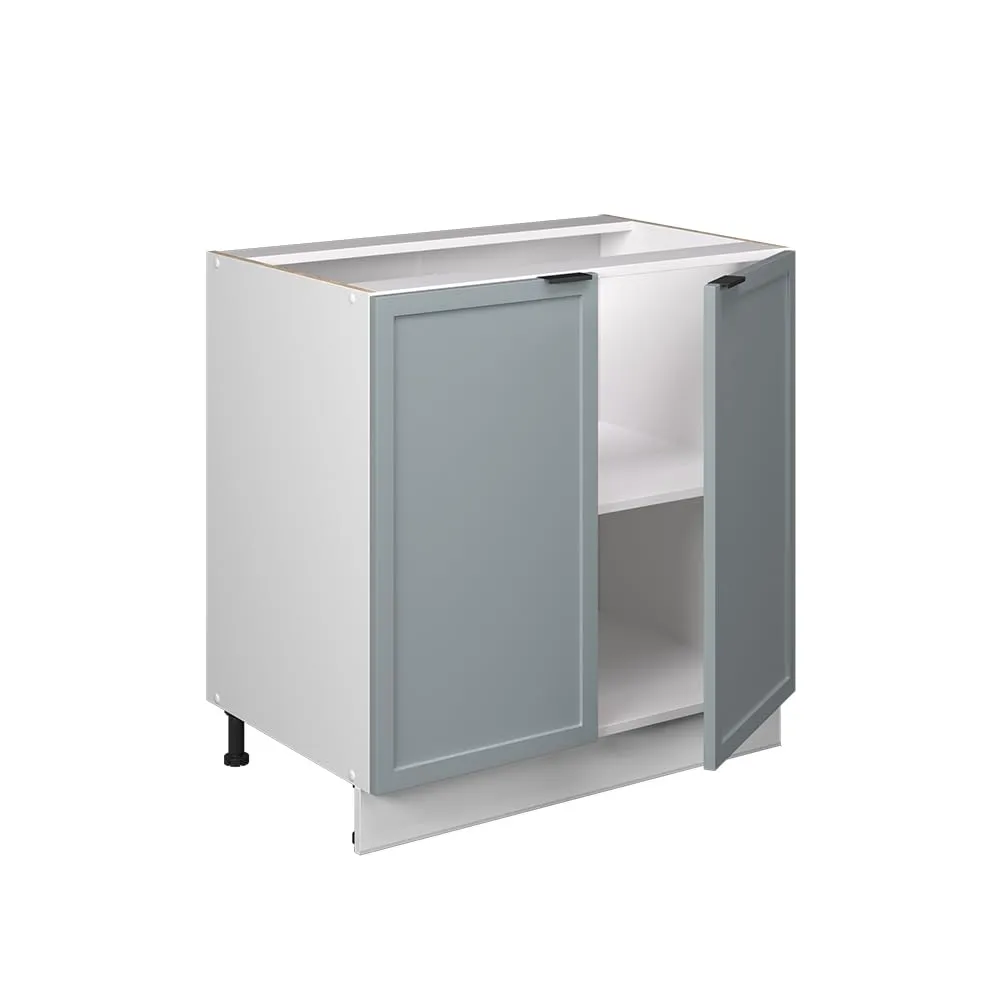 Vicco Fame-Line Mobiletto Base Cucina, Blu-grigio chiaro/Bianco, 80 cm - immagine 5