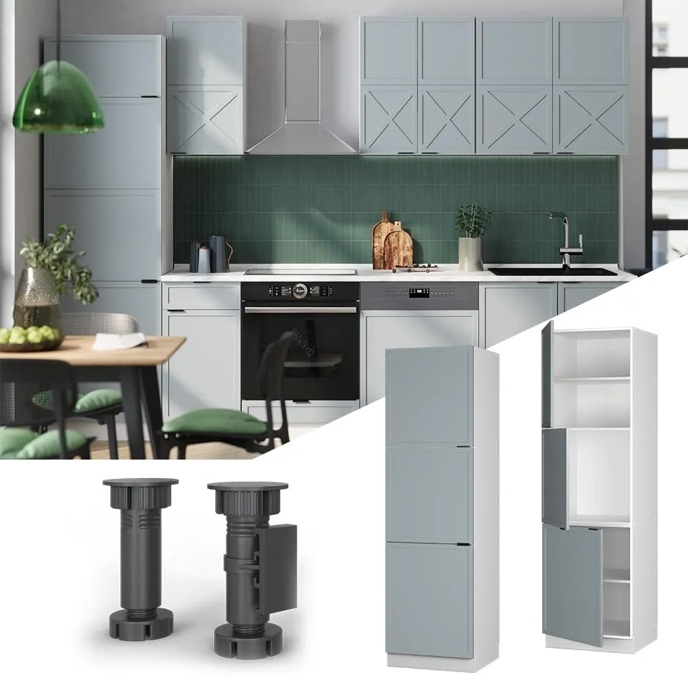 Vicco Mobile Cucina Dispensa Fame-Line, Blu-grigio chiaro/Bianco, 60 cm - immagine 2