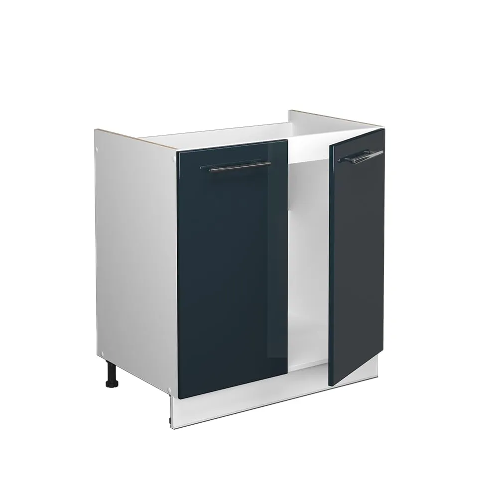 Vicco Fame-Line Mobile Lavello Cucina, Blu Scuro Lucido, 80 cm - immagine 6