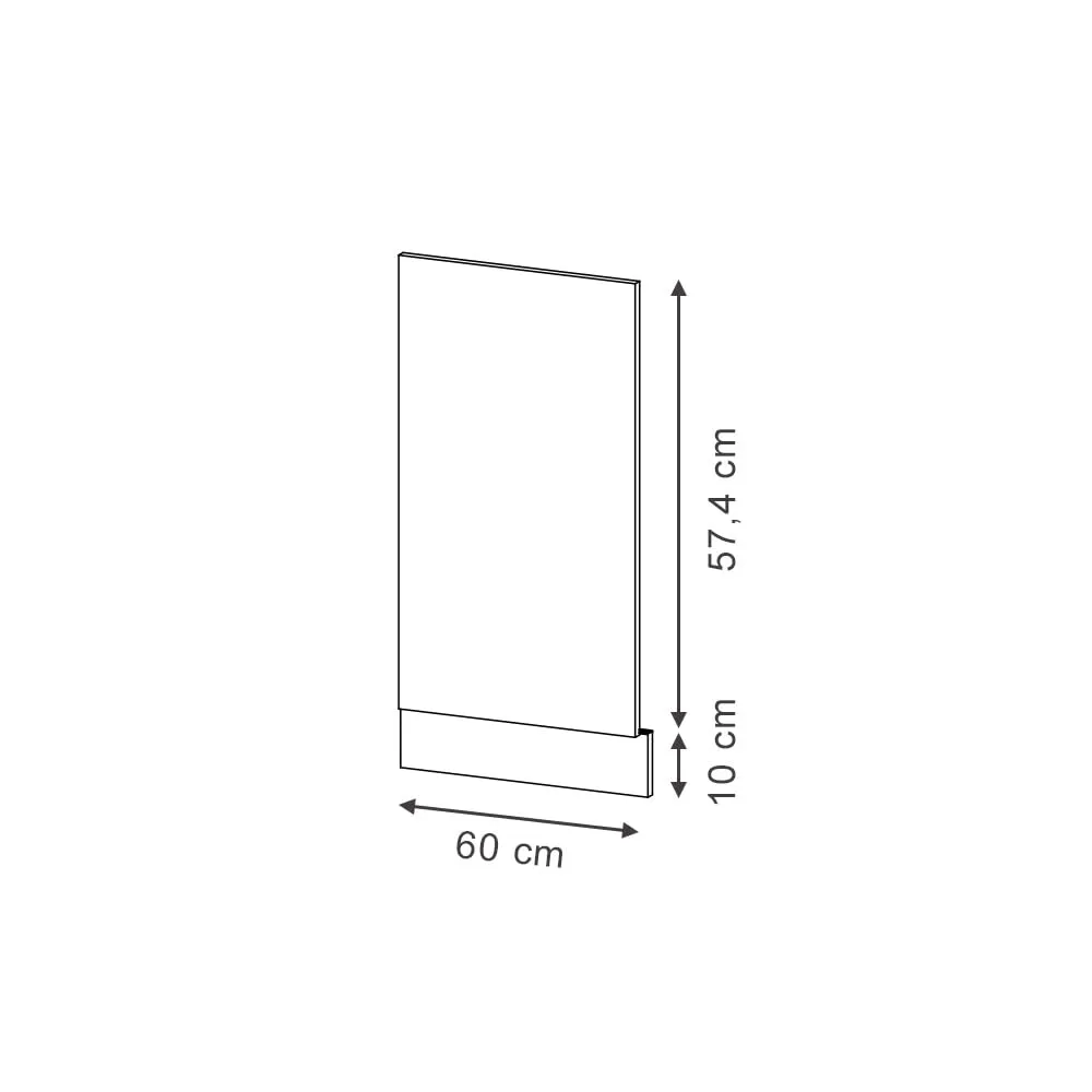 Vicco Pannello Frontale Fame-Line per Lavastoviglie, Blu Scuro Lucido, 60 cm - immagine 3