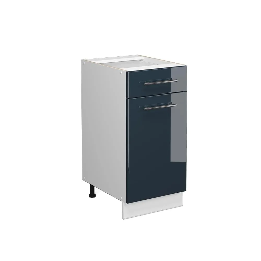 Vicco Mobiletto base per cucina Fame-Line, Blu scuro lucido, 40 cm - immagine 1
