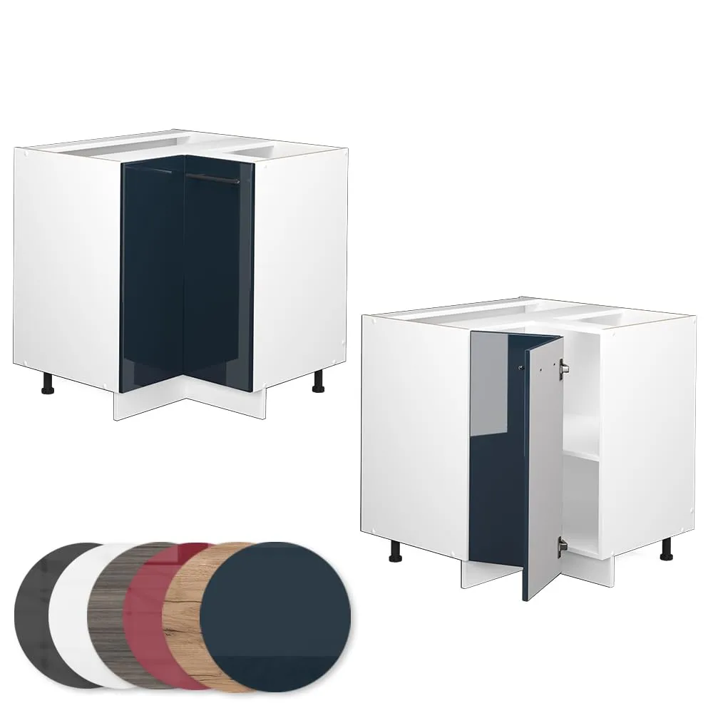 Vicco Fame-Line Mobile ad angolo cucina, Blu scuro lucido, 80.5 cm - immagine 6