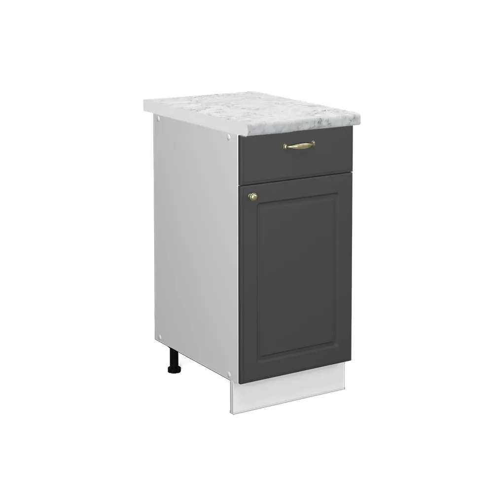 Vicco Mobiletto Base per Cucina Fame-Line, Antracite-oro, 40 cm - immagine 1