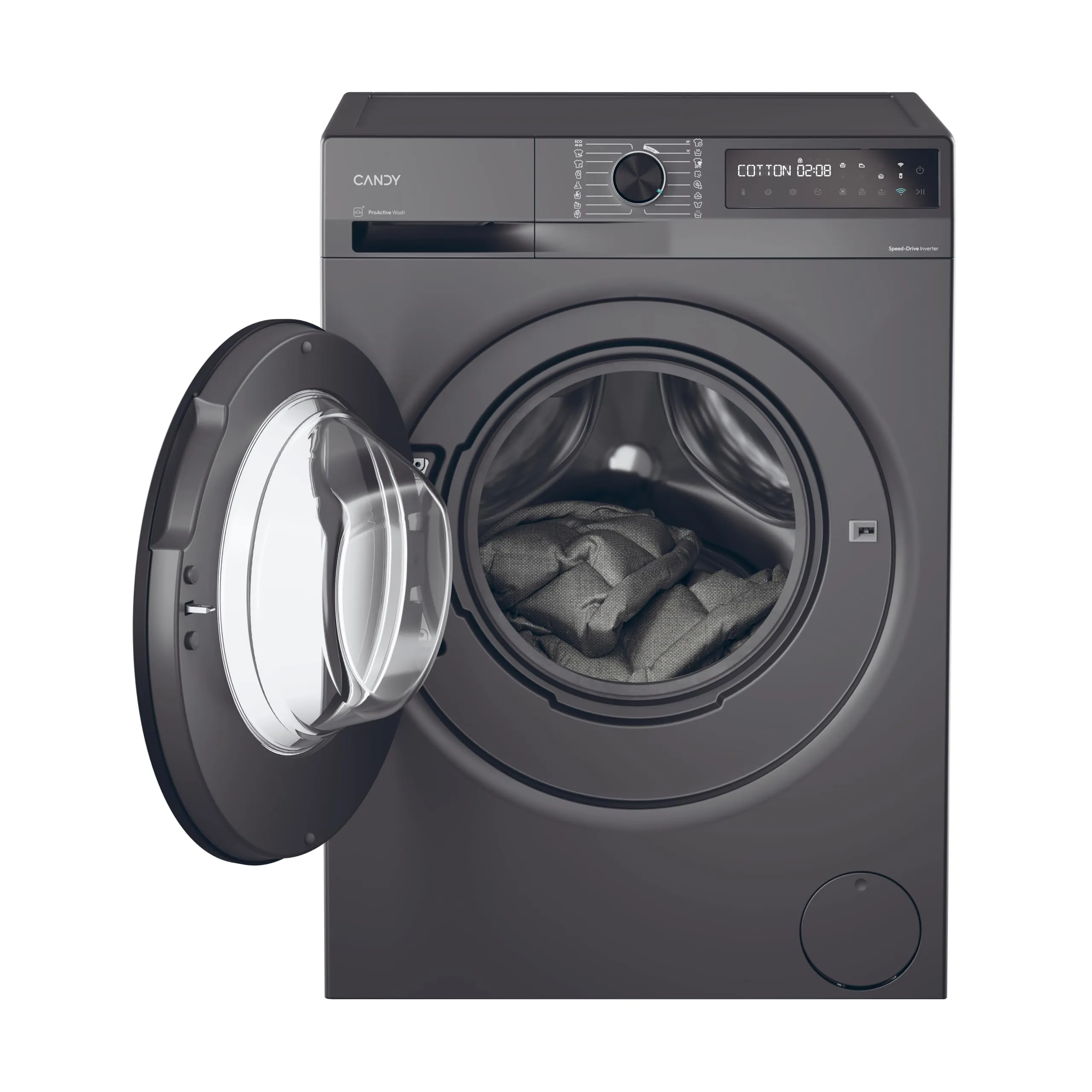 Candy ProWash 500 Lavatrice 10 kg, 1400 Giri, Classe A-20%, Antracite - immagine 2