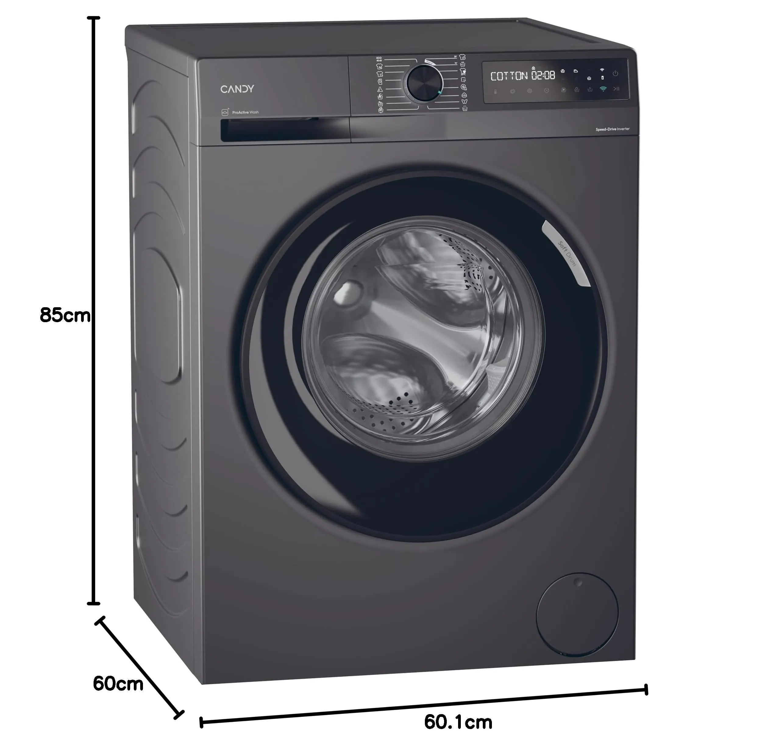Candy ProWash 500 Lavatrice 10 kg, 1400 Giri, Classe A-20%, Antracite - immagine 10