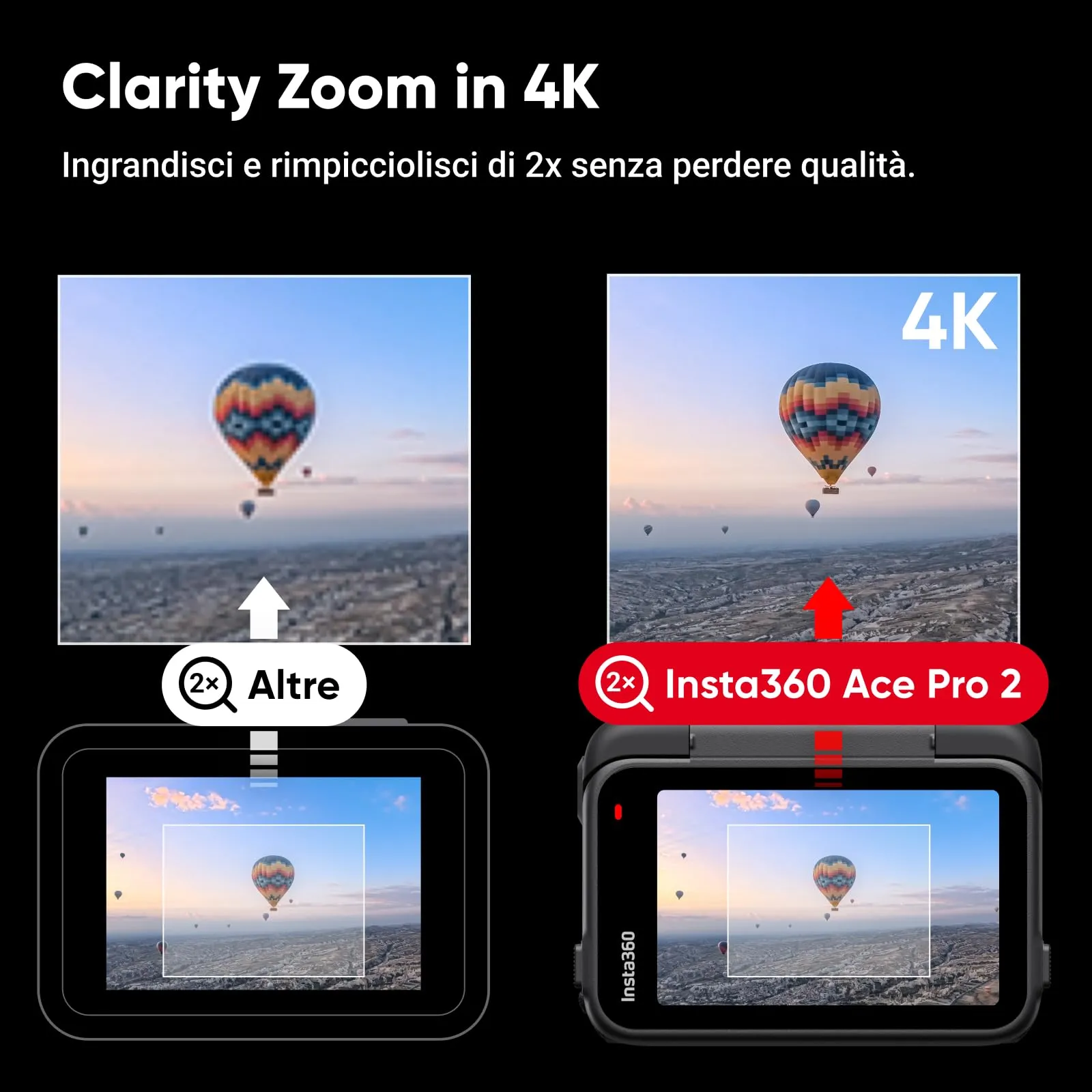 Insta360 Ace Pro 2 Essential Pack - Action Cam 8K Leica, Sensore 1/1.3", Doppio Chip IA - immagine 7