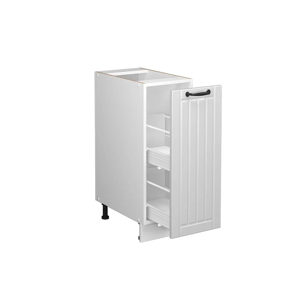 Vicco Fame-Line Colonna Dispensa Cucina, Bianco Country, 30 cm - immagine 5