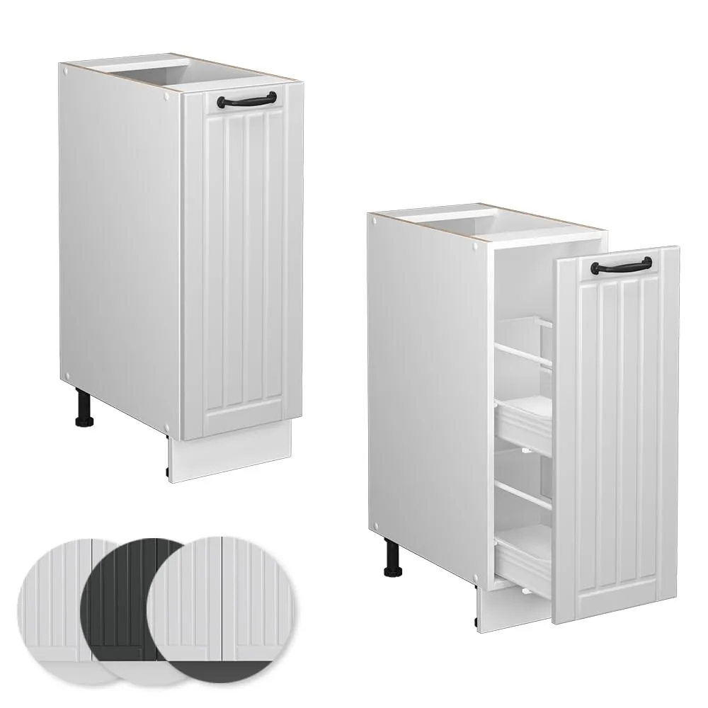 Vicco Fame-Line Colonna Dispensa Cucina, Bianco Country, 30 cm - immagine 6