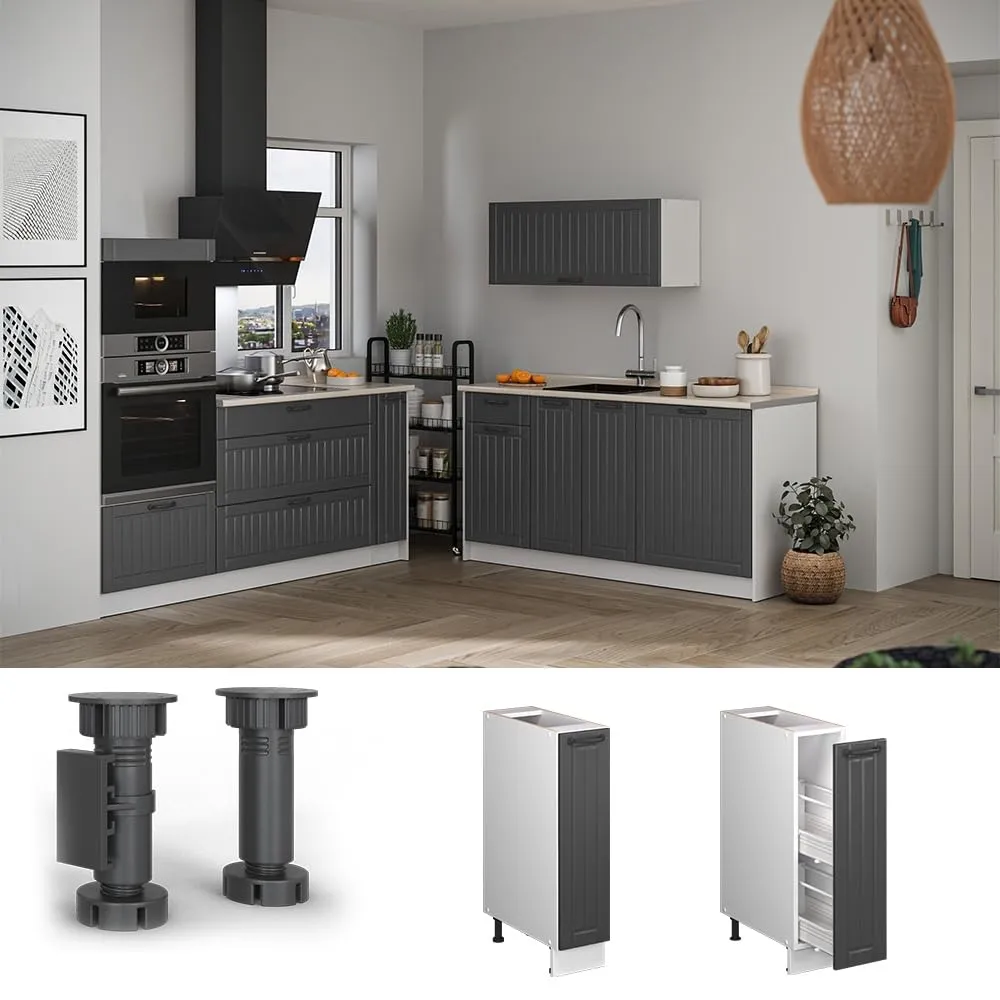Vicco Mobile ad Angolo Cucina Fame-Line, Antracite Country, 80.5 cm - immagine 5
