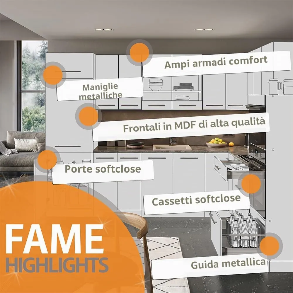 Vicco Pannello frontale Fame-Line, GrigioBeige, 60 cm - immagine 8