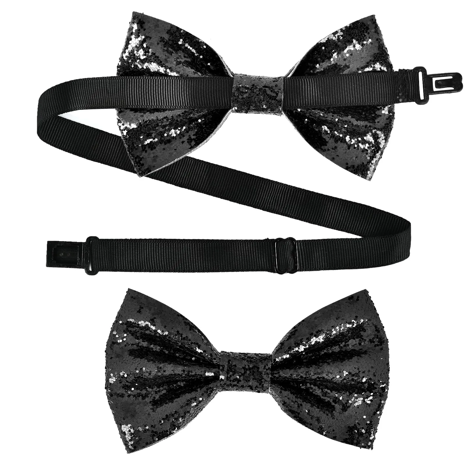 YUEXNKO Cravatta e Guanti Paillettes per Costumi Party - immagine 1