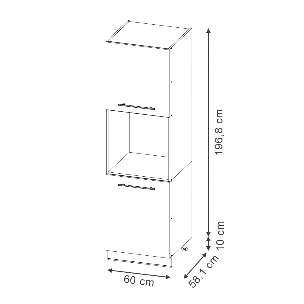 Vicco Mobile per forno da incasso Fame-Line, Blu-grigio chiaro, 60 cm - immagine 2