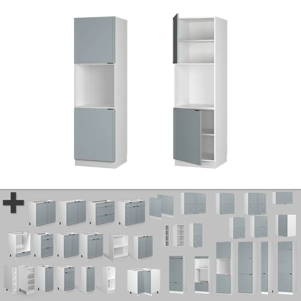 Vicco Mobile per forno da incasso Fame-Line, Blu-grigio chiaro, 60 cm - immagine 5