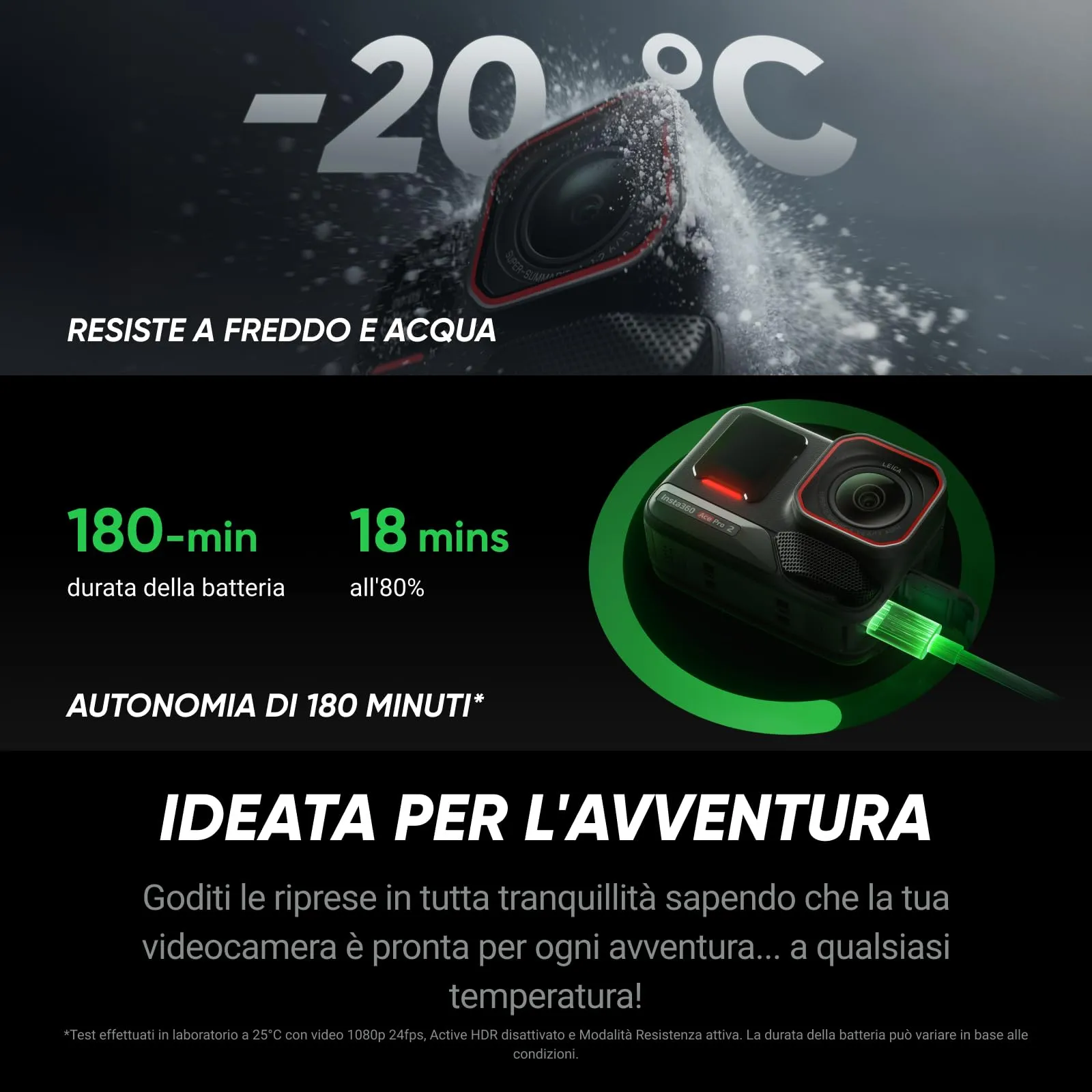Insta360 Ace Pro 2 Pack Sci Action Cam 8K Leica 1/1.3" Sensor - immagine 10