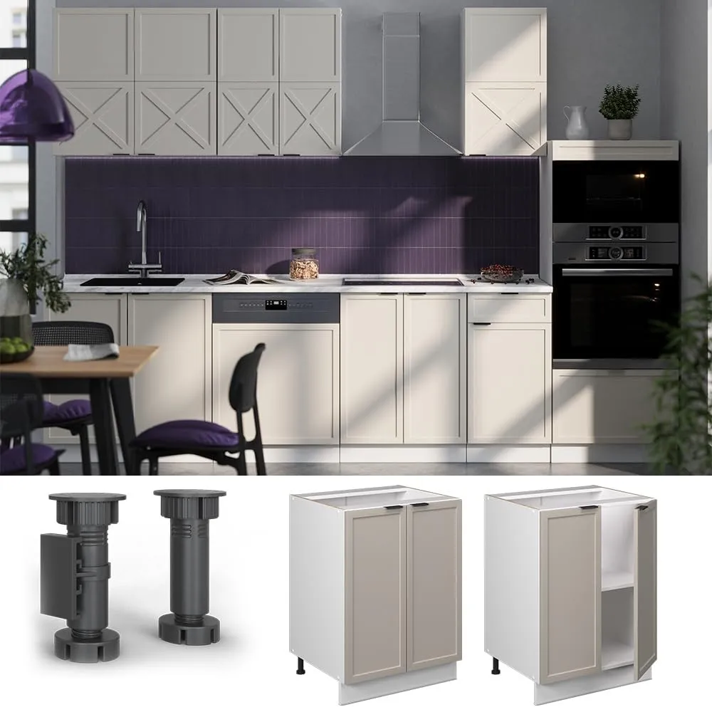 Vicco Fame-Line Mobile Base Cucina, GrigioBeige, 60 cm - immagine 5