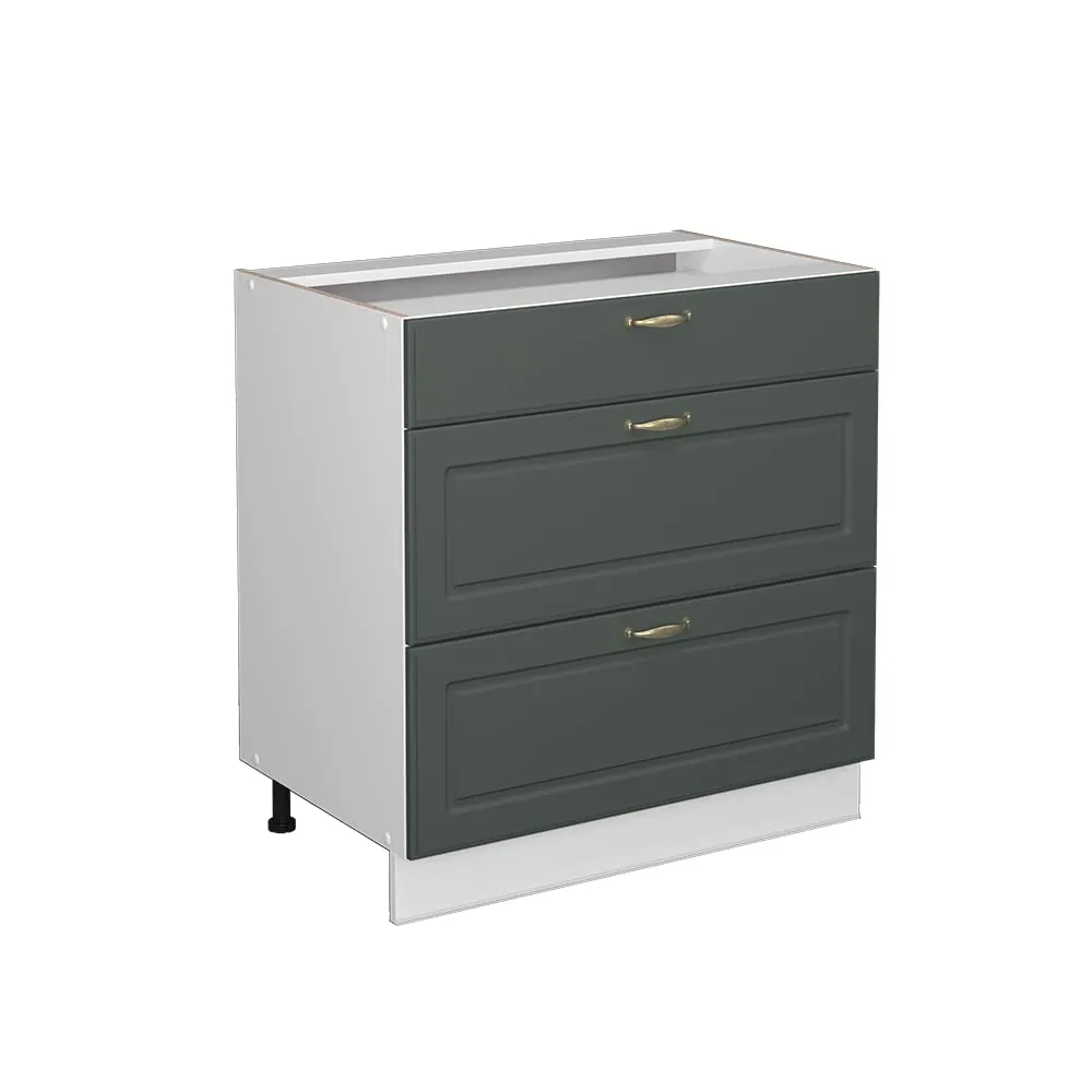 Vicco Fame-Line Mobile Base per Cucina, Verde-oro Country, 80 cm - immagine 1