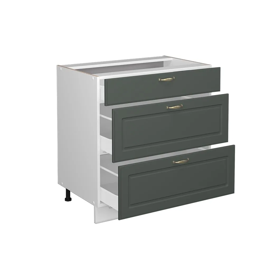 Vicco Fame-Line Mobile Base per Cucina, Verde-oro Country, 80 cm - immagine 5