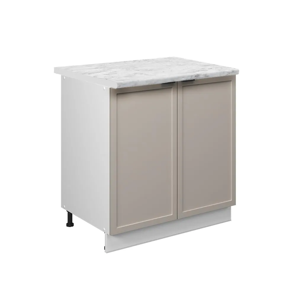 Vicco Mobiletto Base Cucina Fame-Line, GrigioBeige/Bianco, 80 cm - immagine 1