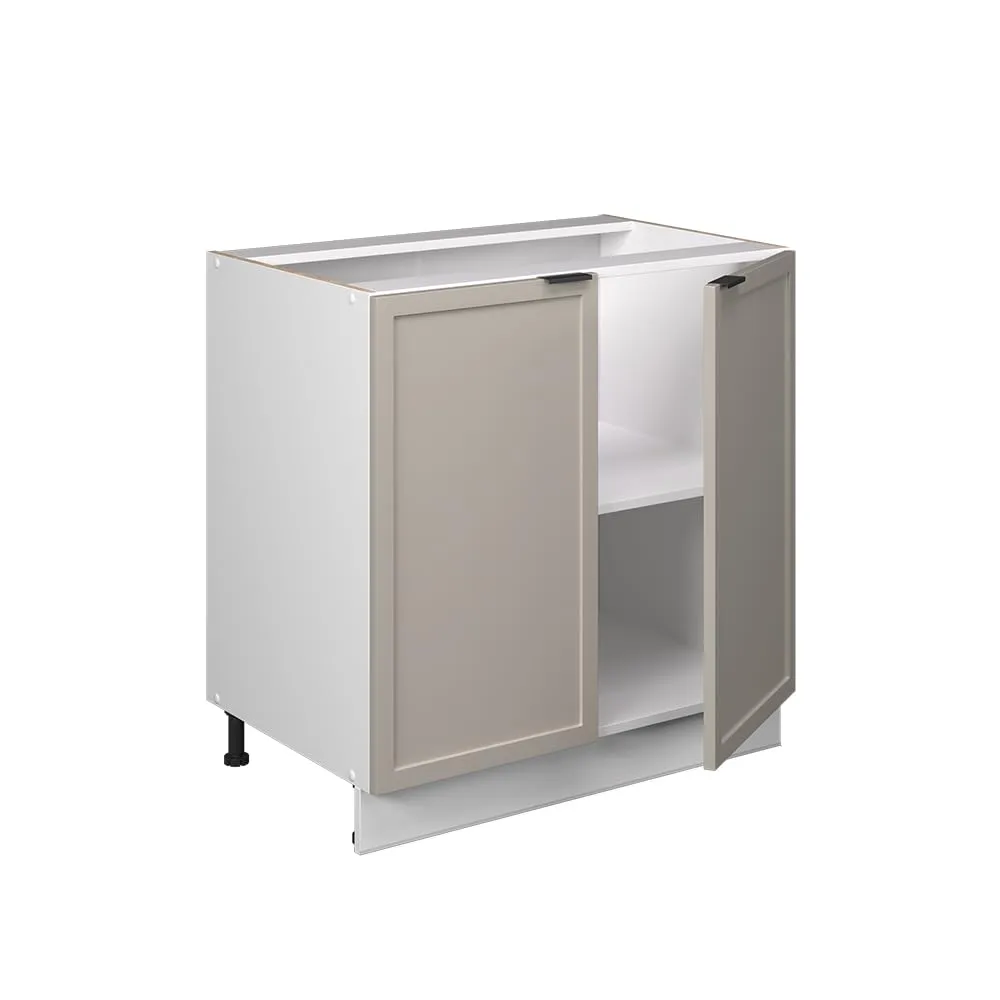 Vicco Mobiletto Base Cucina Fame-Line, GrigioBeige/Bianco, 80 cm - immagine 6
