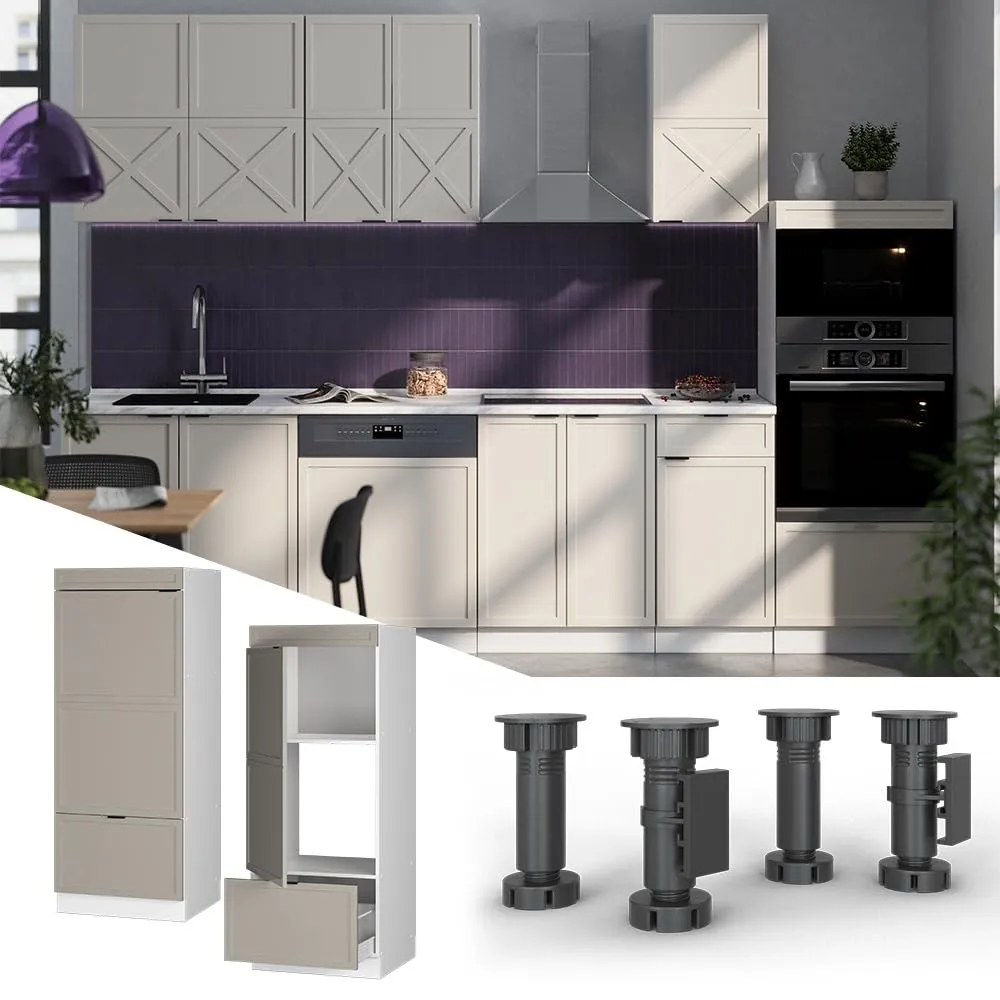 Vicco Mobile Cucina Dispensa Fame-Line, Grigiobeige/Bianco 60 cm - immagine 2