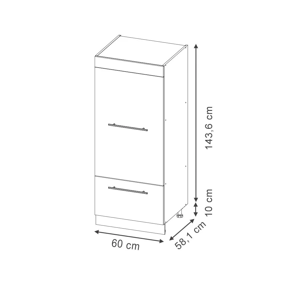 Vicco Mobile Cucina Dispensa Fame-Line, Grigiobeige/Bianco 60 cm - immagine 3