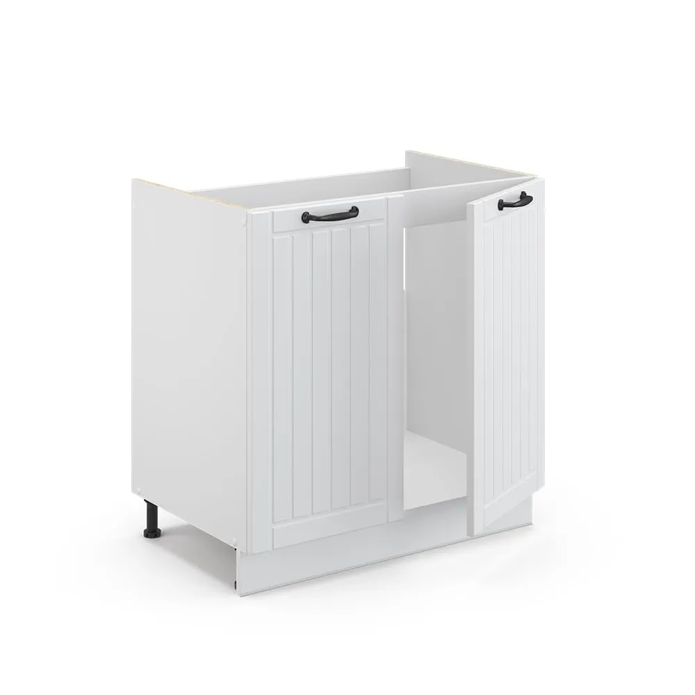 Vicco Mobile Lavello Cucina Fame-Line, Bianco Country, 80 cm - immagine 6