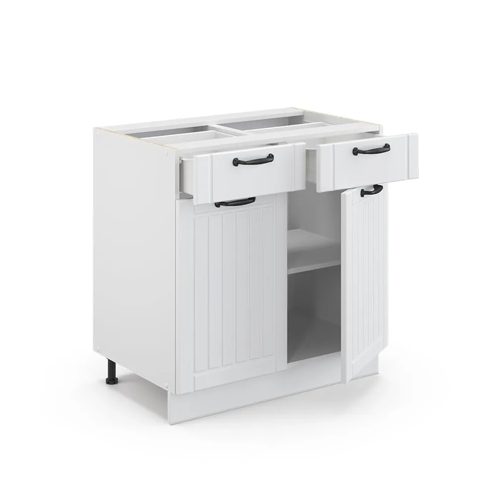 Vicco Mobiletto base per cucina Fame-Line, Bianco country, 80 cm - immagine 6