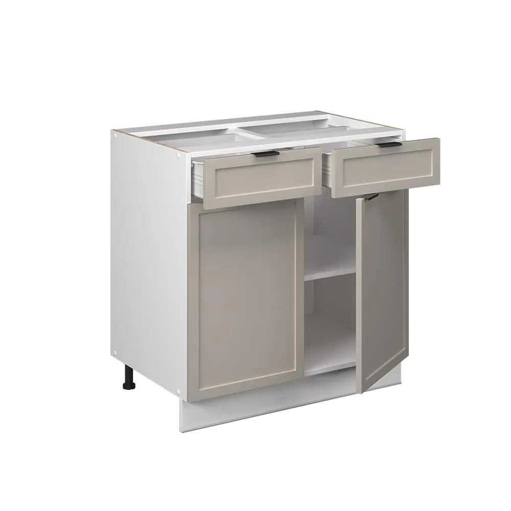 Vicco Mobiletto base per cucina Fame-Line, GrigioBeige, 80 cm - immagine 6
