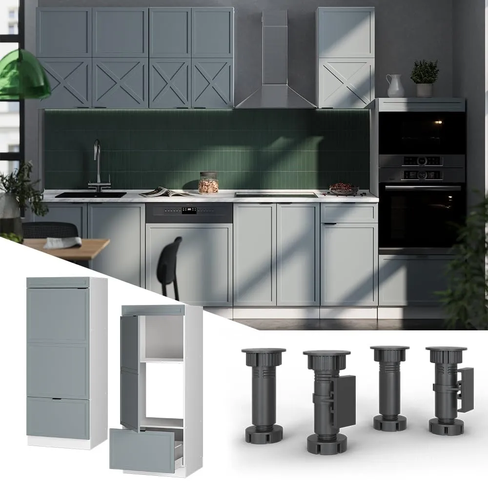 Vicco Mobile Cucina Dispensa Fame-Line, Blu-grigio Chiaro/Bianco, 60 cm - immagine 2