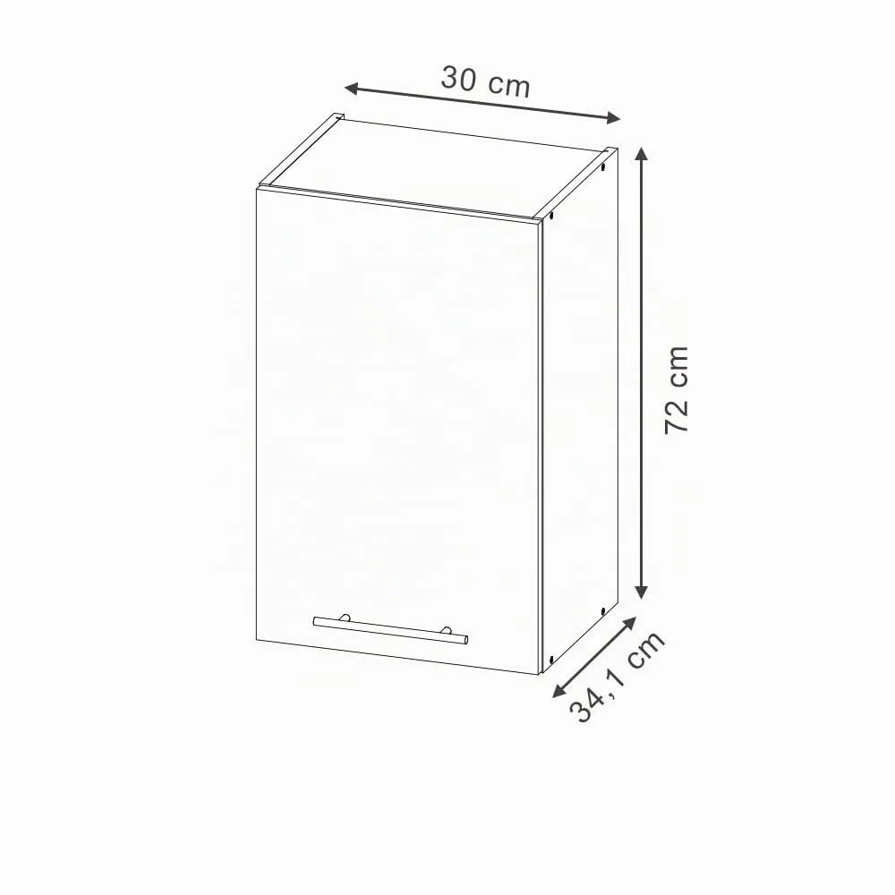 Vicco Pensile da cucina Fame-Line, Blu-grigio chiaro, 30 cm - immagine 3