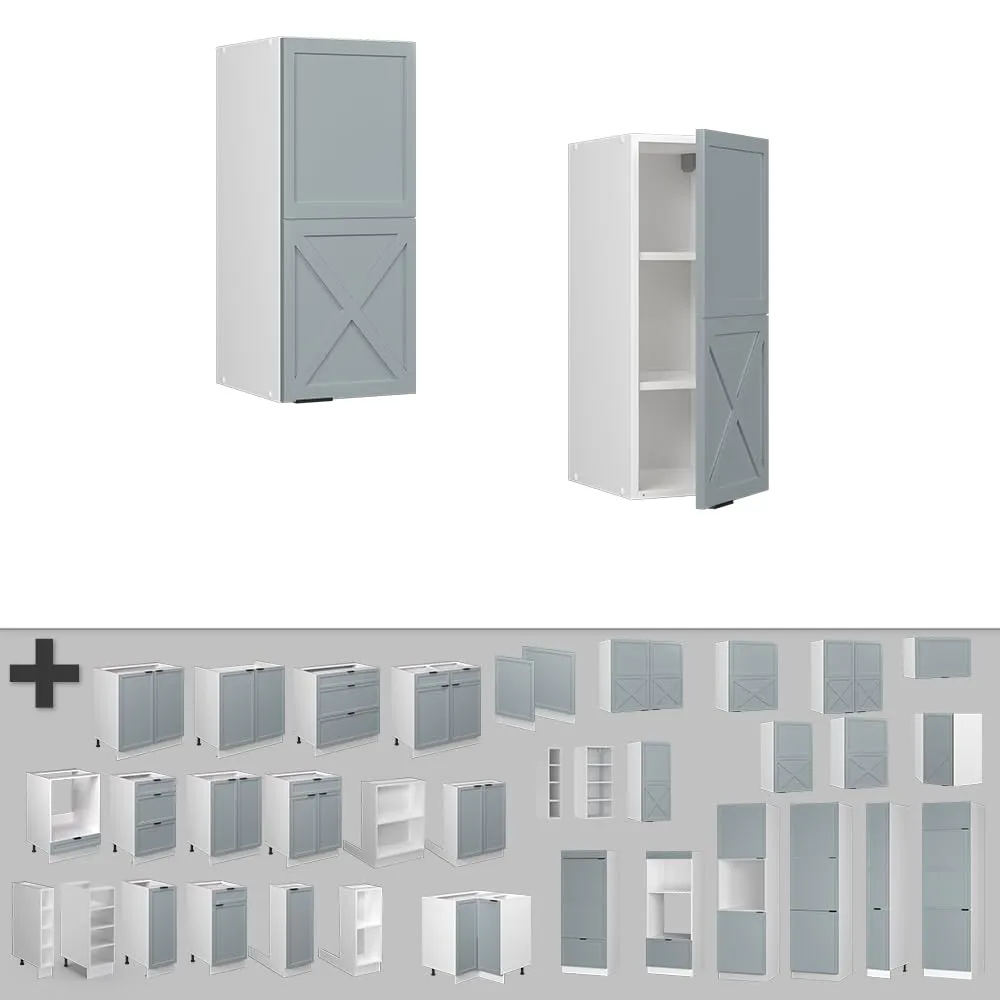 Vicco Pensile da cucina Fame-Line, Blu-grigio chiaro, 30 cm - immagine 5