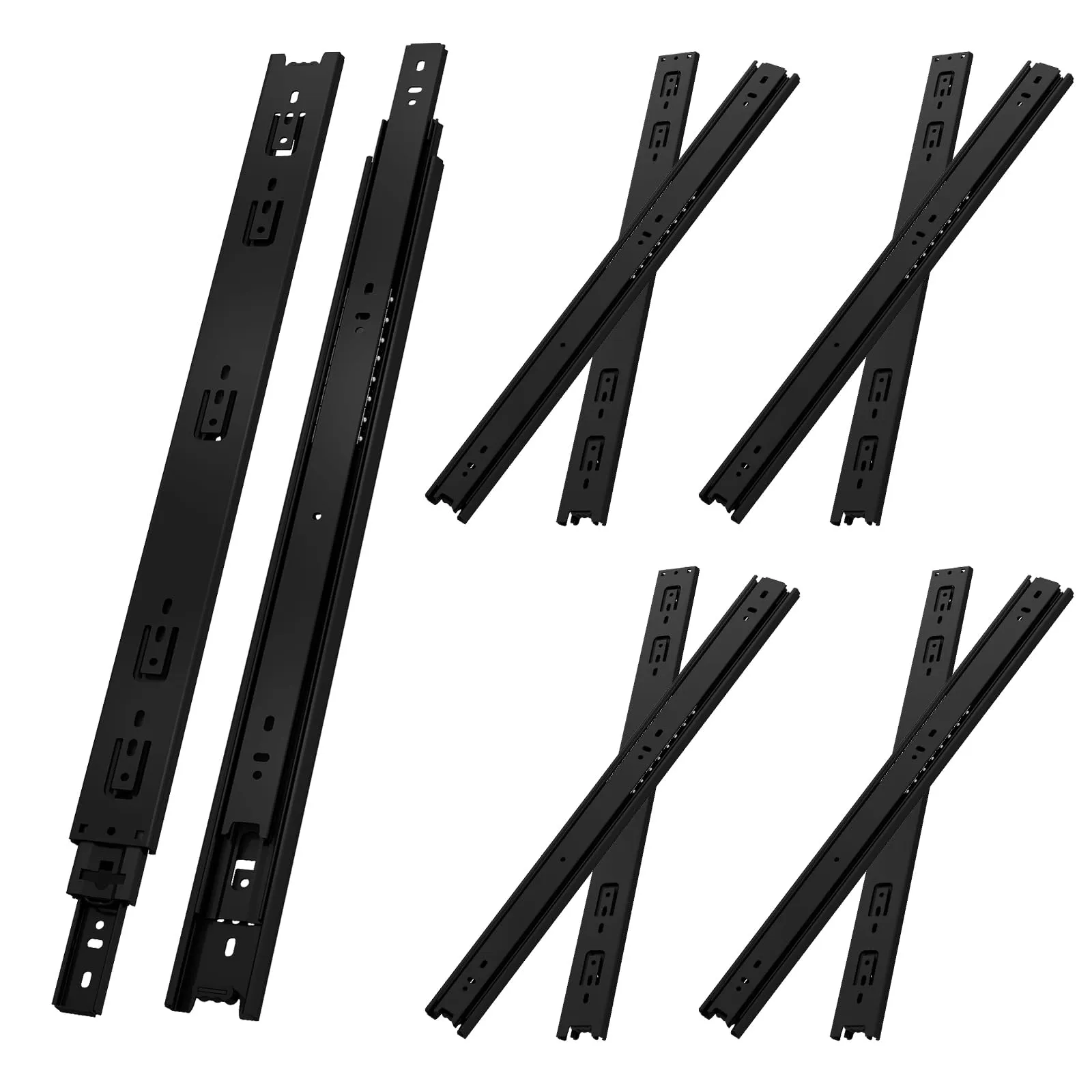 NECILO Guide per Cassetti 500 mm, Portata 45 kg, Estrazione Totale - immagine 1