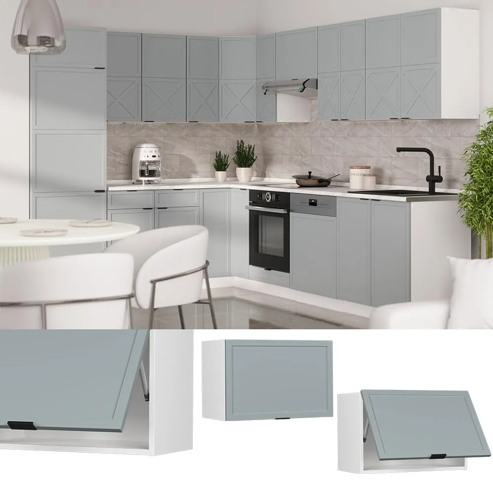 Vicco Fame-Line Pensile da cucina, Blu-grigio chiaro, 60 cm - immagine 2