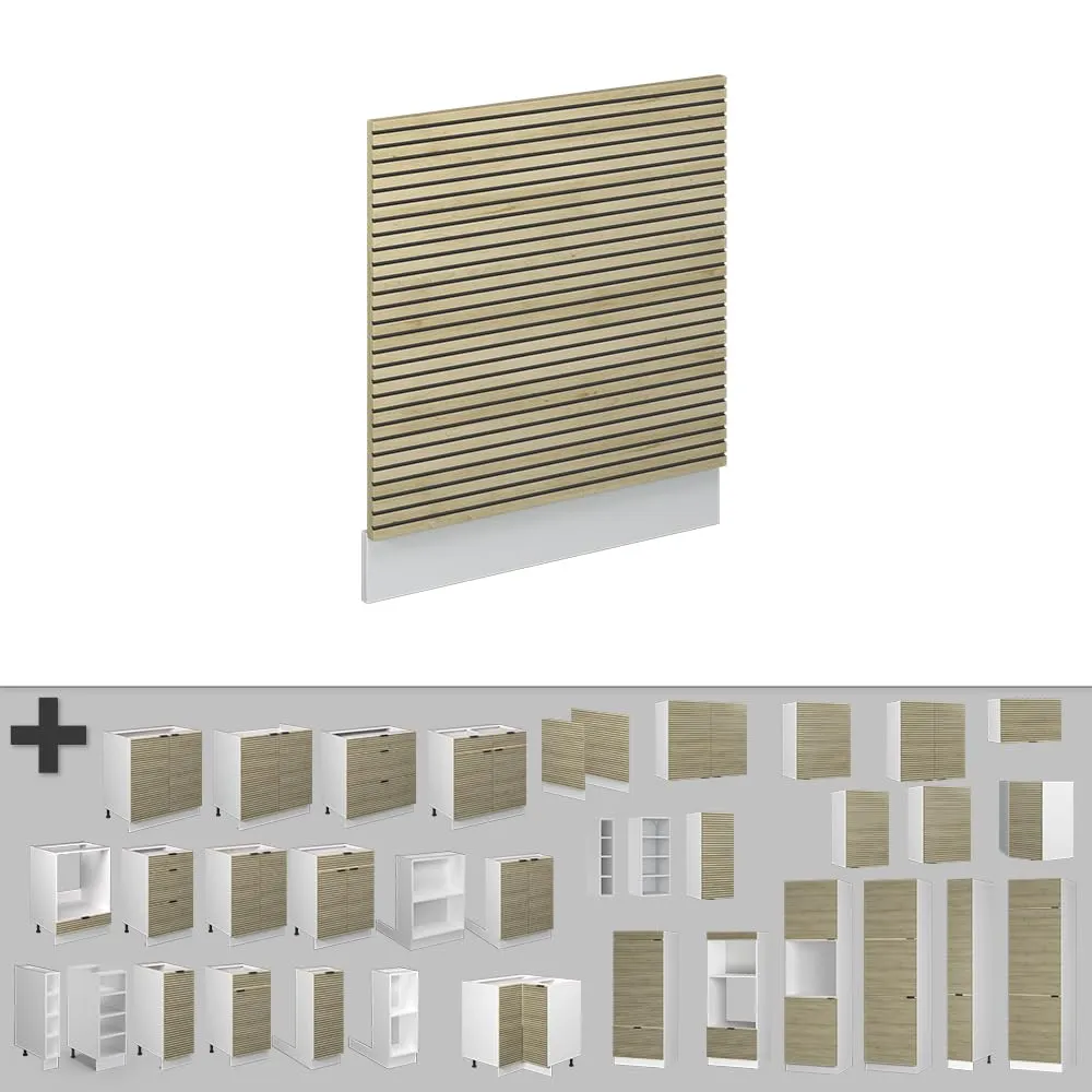 Vicco Pannello frontale Fame-Line per lavastoviglie in quercia, 60 cm - immagine 4