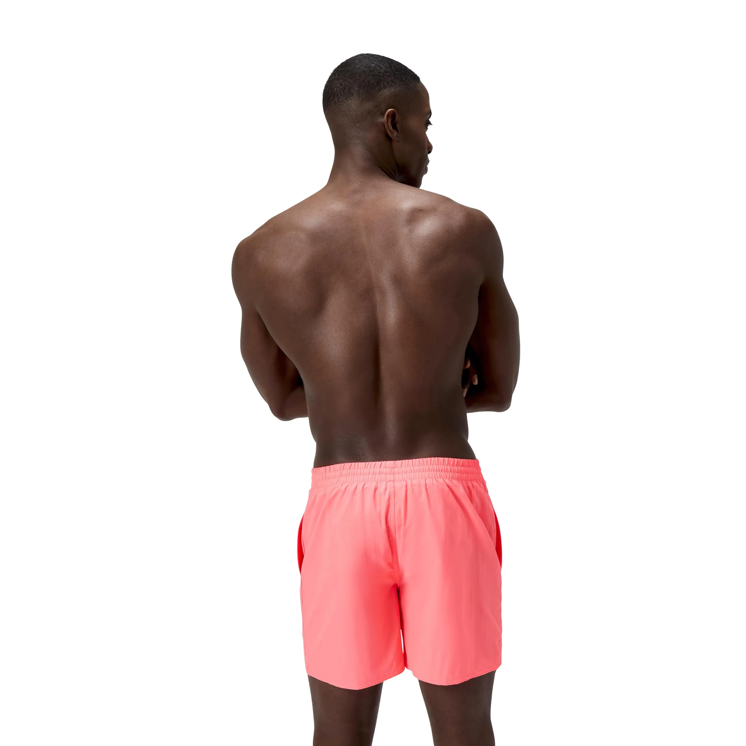 Speedo Men's 16" Watershort Swimming Trunks, Black/Neon Coral, S - immagine 5