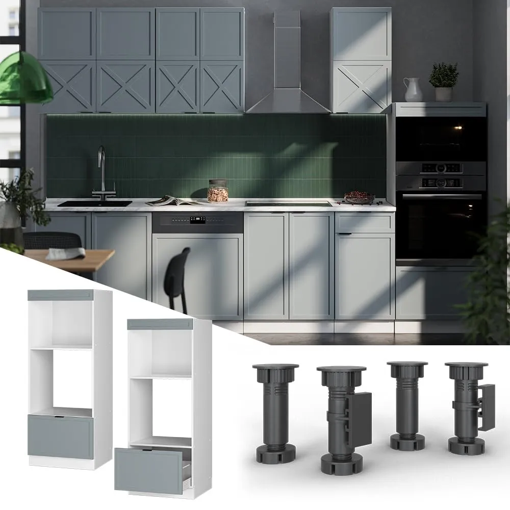 Vicco Mobile cucina microonde Fame-Line, Blu-grigio chiaro, 60 cm - immagine 2