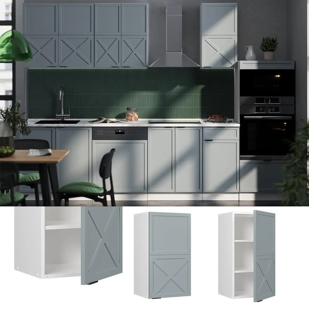 Vicco Pensile da Cucina Fame-Line, Blu-grigio Chiaro, 40 cm - immagine 2