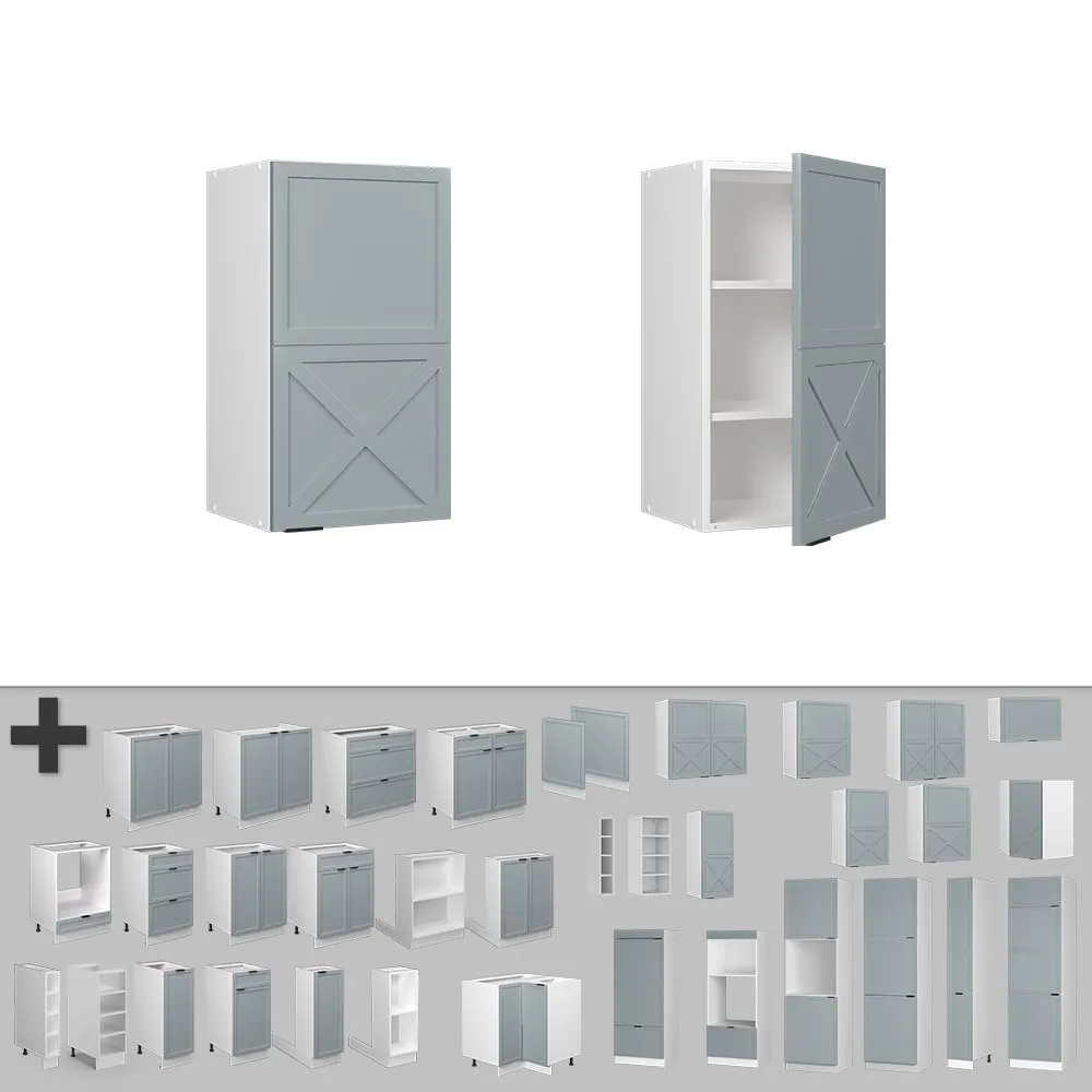 Vicco Pensile da Cucina Fame-Line, Blu-grigio Chiaro, 40 cm - immagine 5