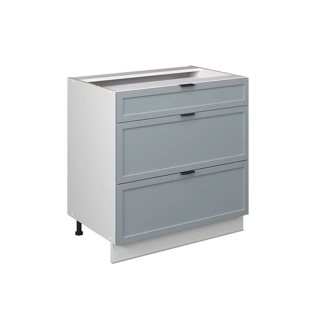 Vicco Mobiletto Base per Cucina Fame-Line, Blu-Grigio Chiaro, 80 cm - immagine 1
