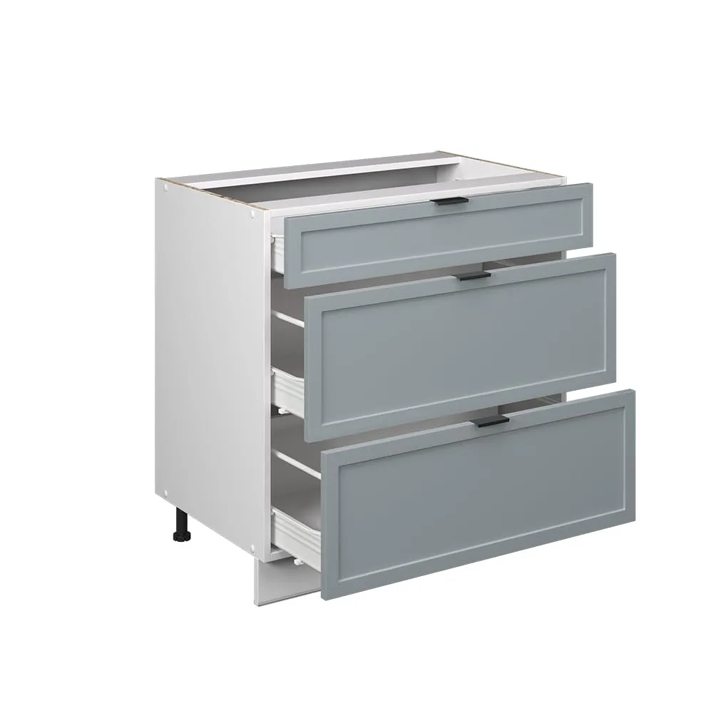 Vicco Mobiletto Base per Cucina Fame-Line, Blu-Grigio Chiaro, 80 cm - immagine 4