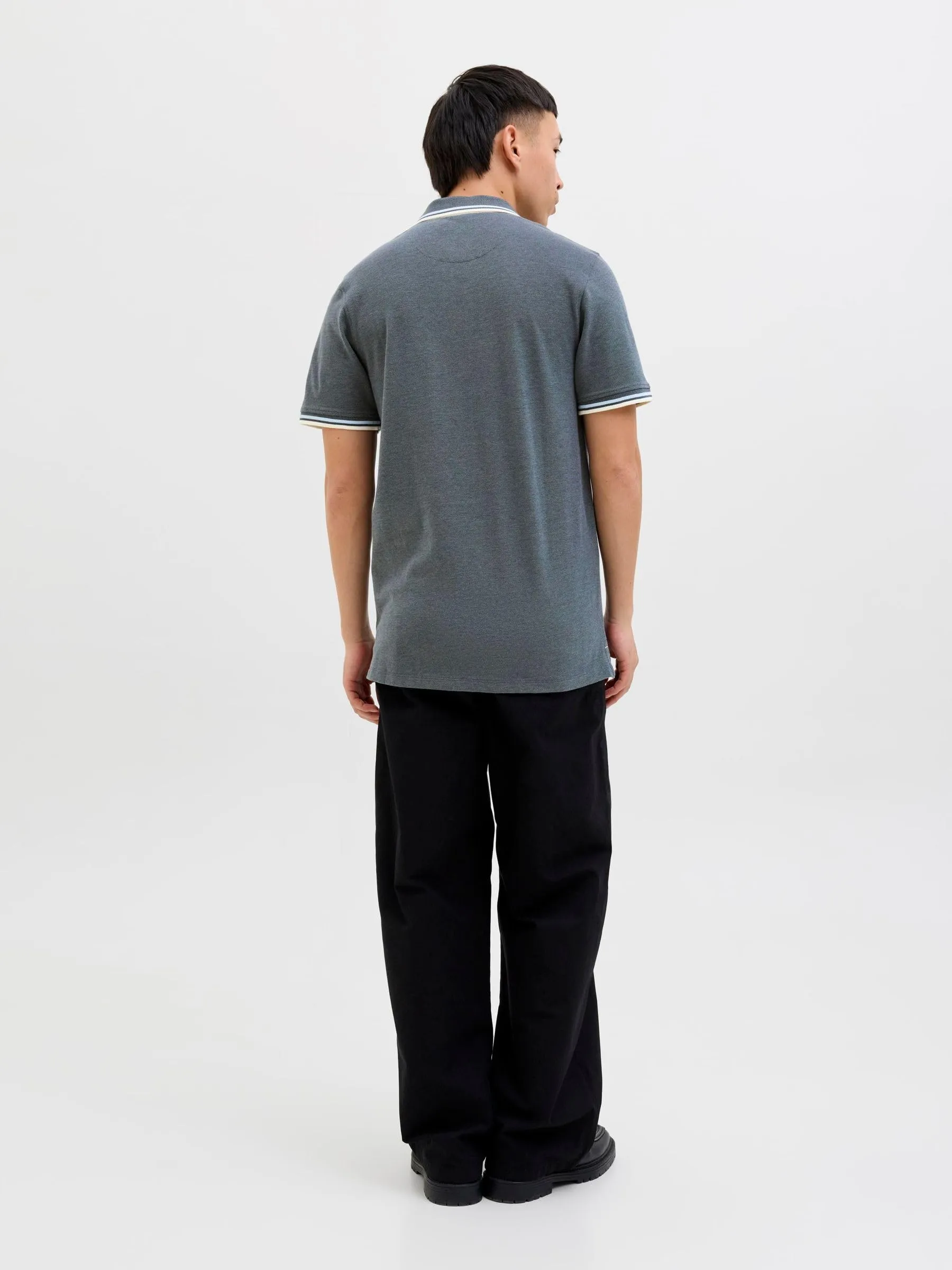 Jack & Jones Jjepaulos Polo SS Noos, Stormy Weather, XS - immagine 4