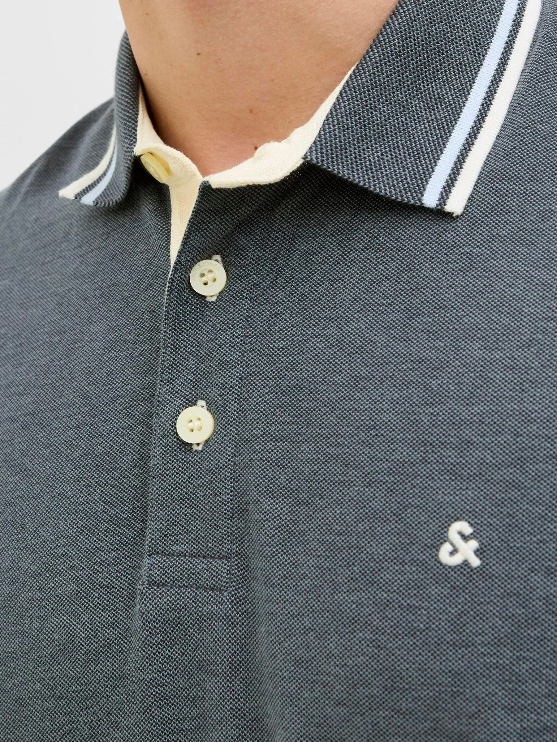 Jack & Jones Jjepaulos Polo SS Noos, Stormy Weather, XS - immagine 6