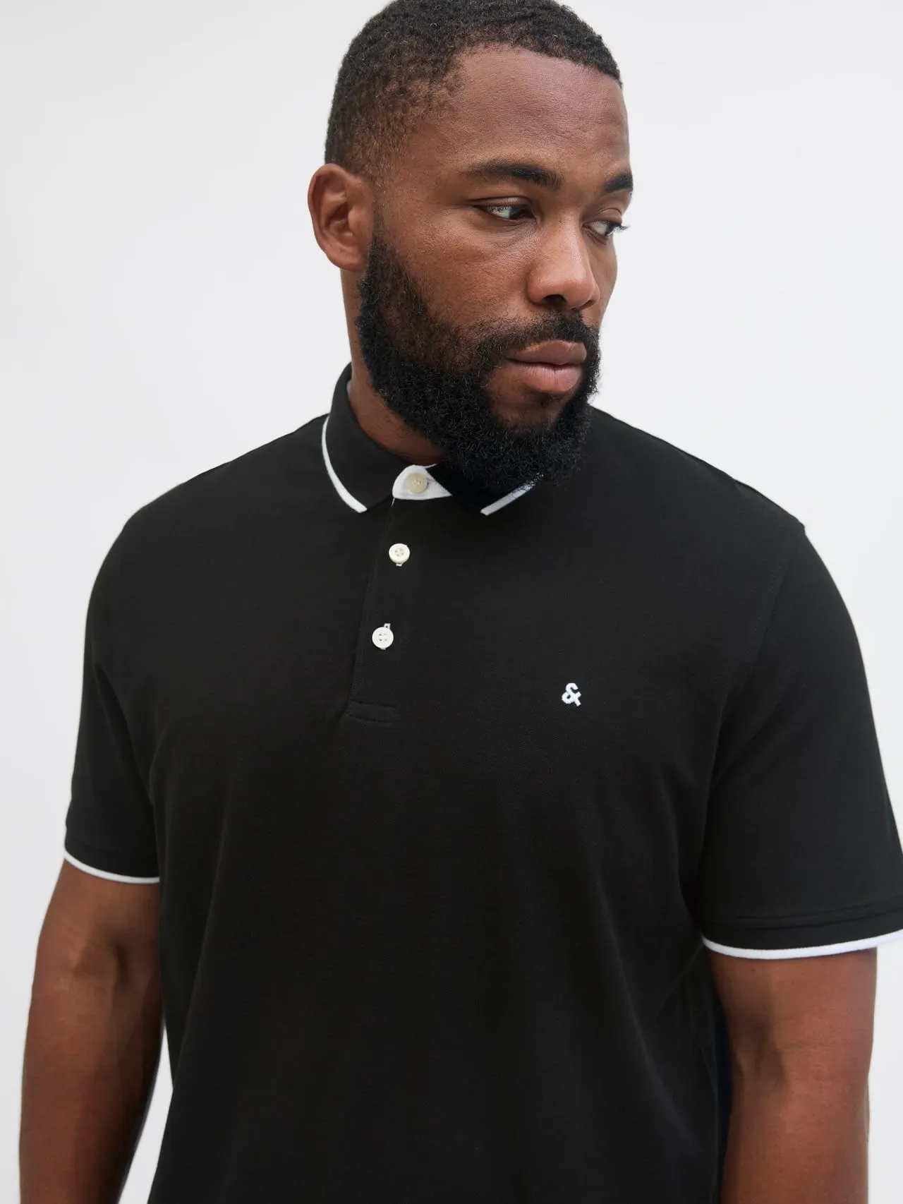 Jack & Jones Jjepaulos Polo Shirt Plus Size, Nero, 5XL - immagine 6