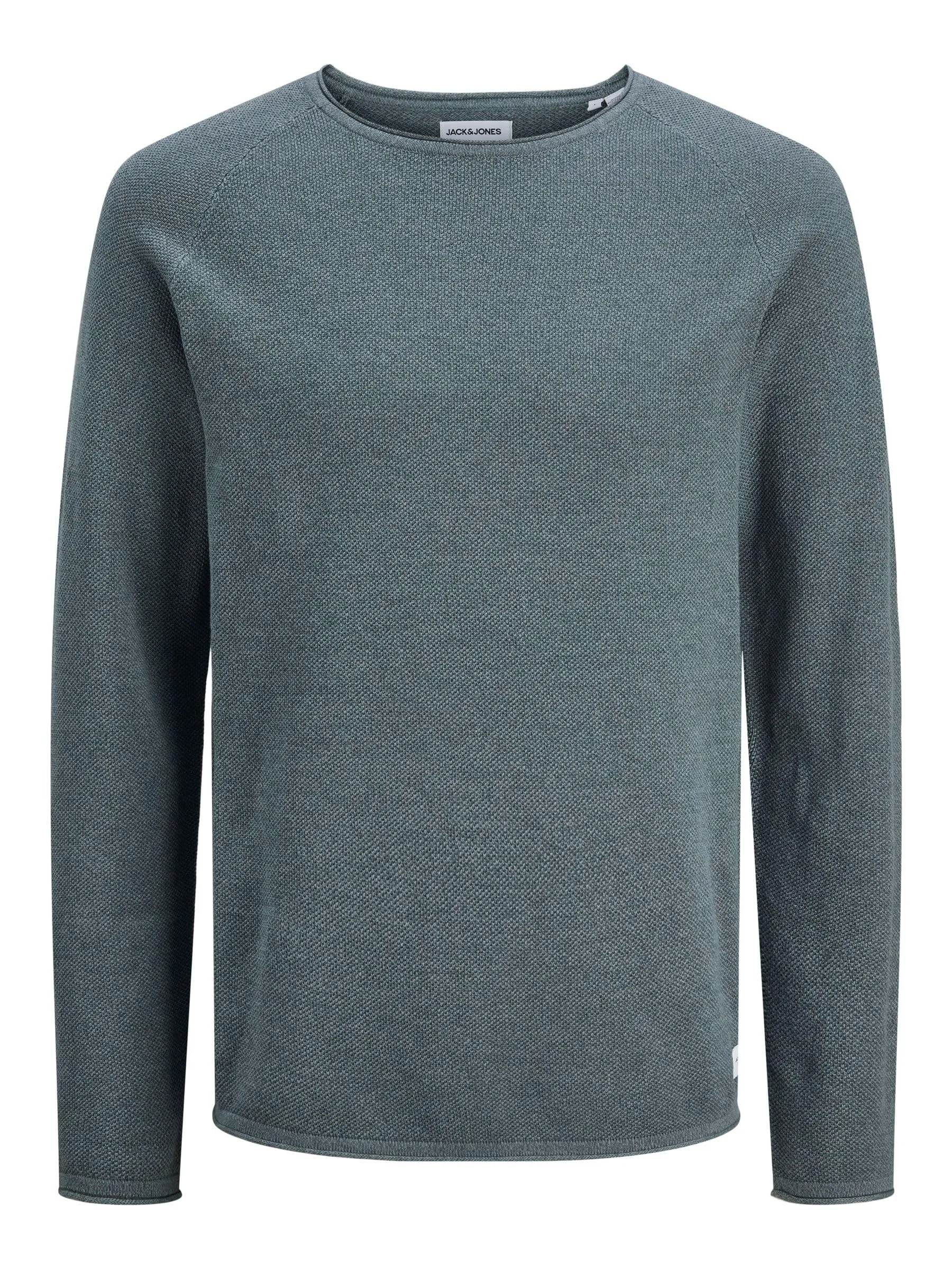 Jack & Jones Jjehill Knit Crew Neck Noos Sweater, Stormy Weather, M - immagine 1