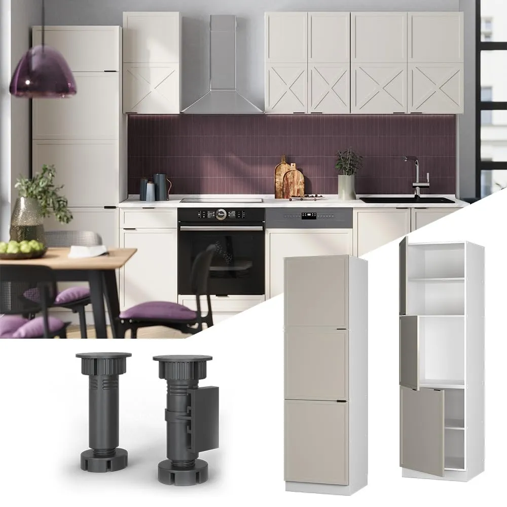 Vicco Mobile Cucina Dispensa Fame-Line, GrigioBeige/Bianco, 60 cm - immagine 2