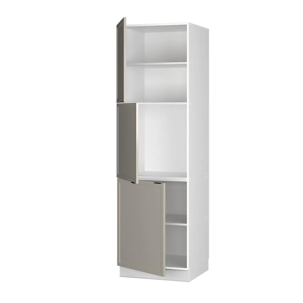 Vicco Mobile Cucina Dispensa Fame-Line, GrigioBeige/Bianco, 60 cm - immagine 4