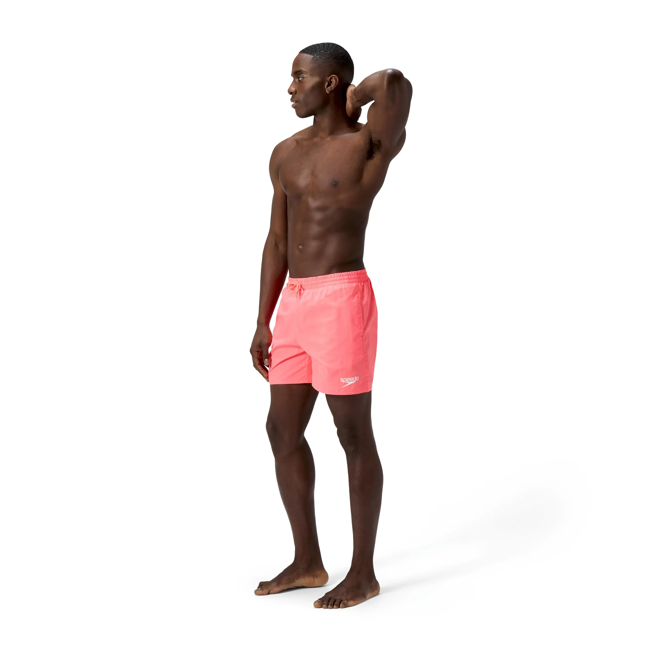 Speedo Men's 16" Watershort Swimming Trunks, Black/Neon Coral, XXL - immagine 2