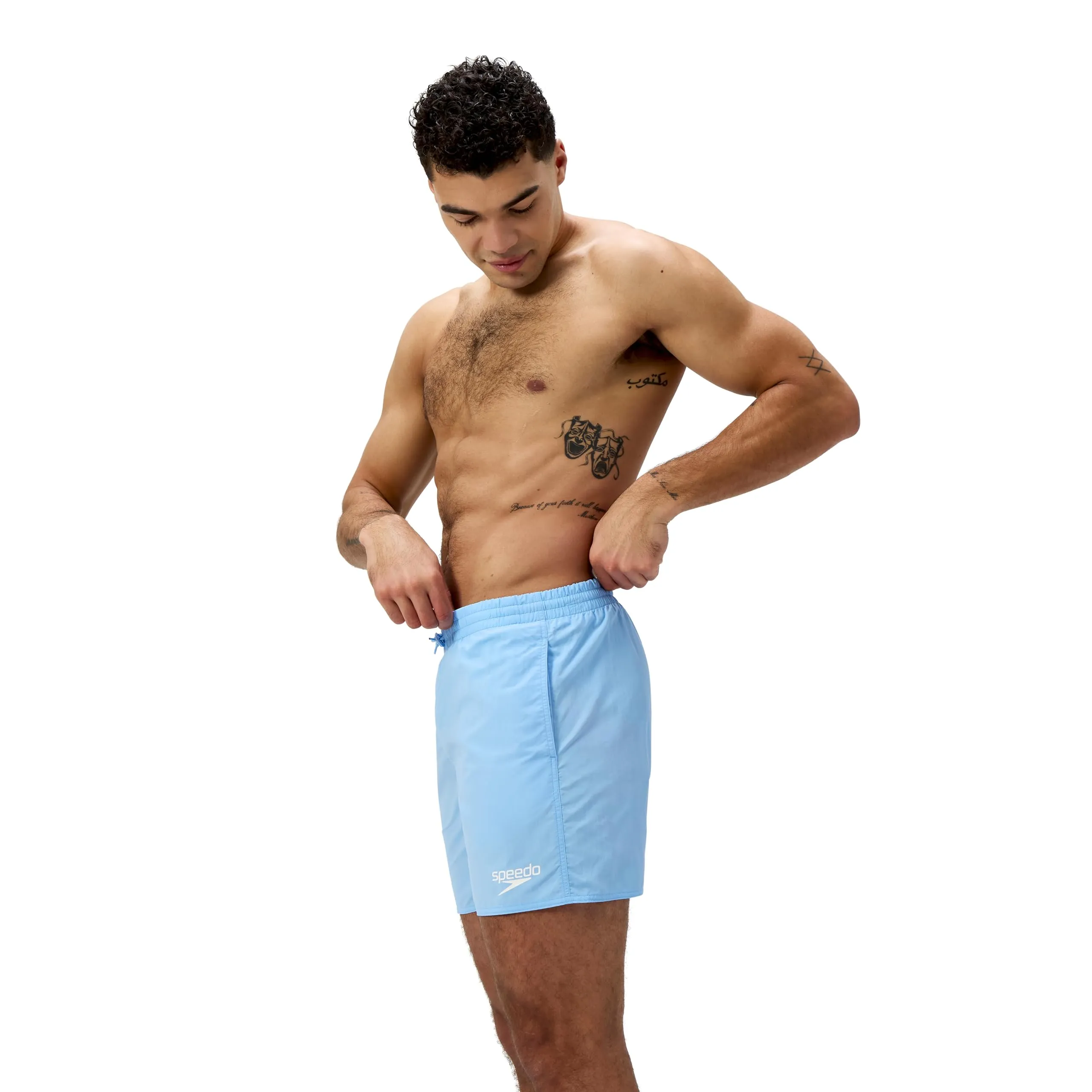 Speedo Men's 16" Watershort Swimming Trunks, Sugar Blue/Celeste/Iris Mirror, XL - immagine 7