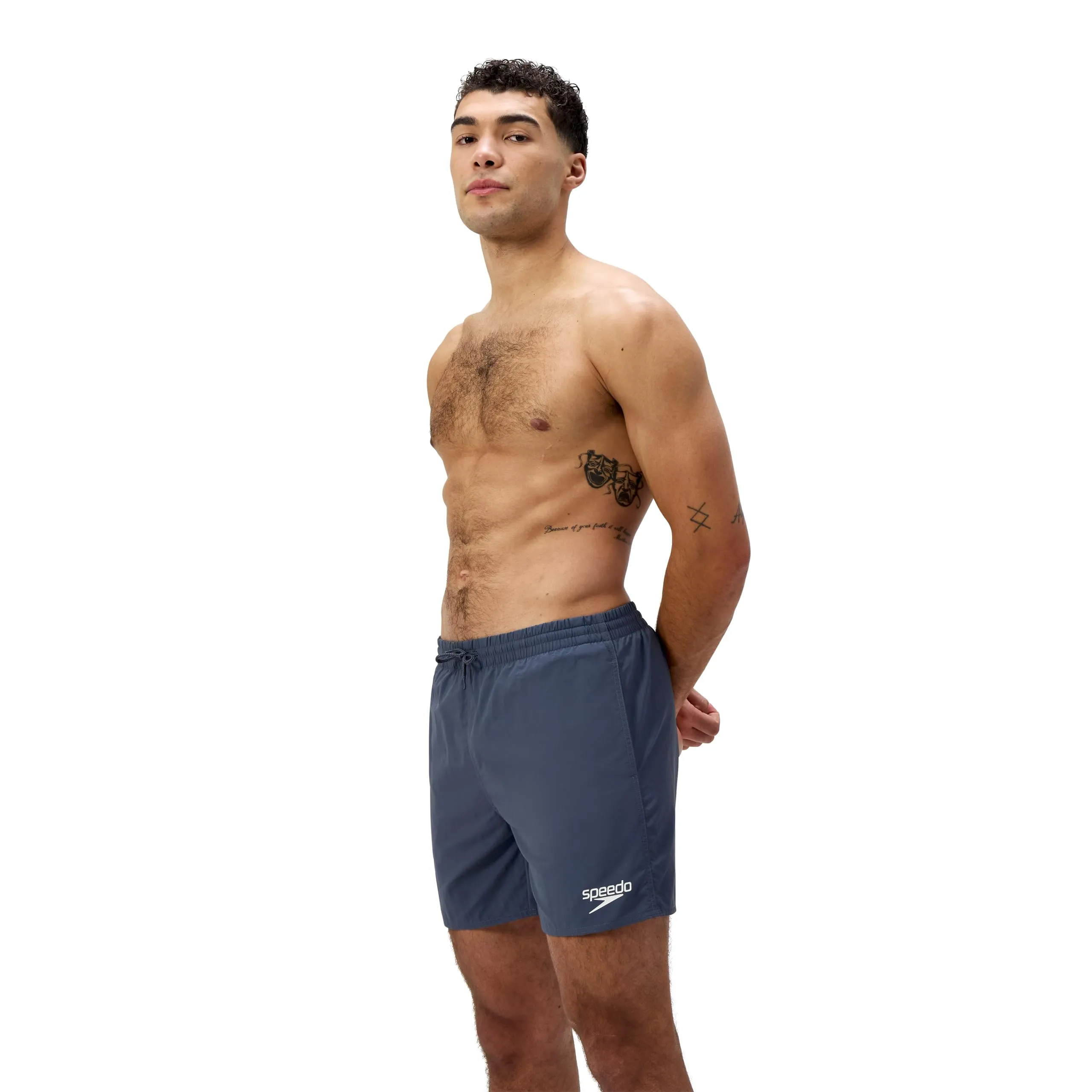 Speedo Men's 16" Watershort Swimming Trunks, Grey Lead/Black, S - immagine 4